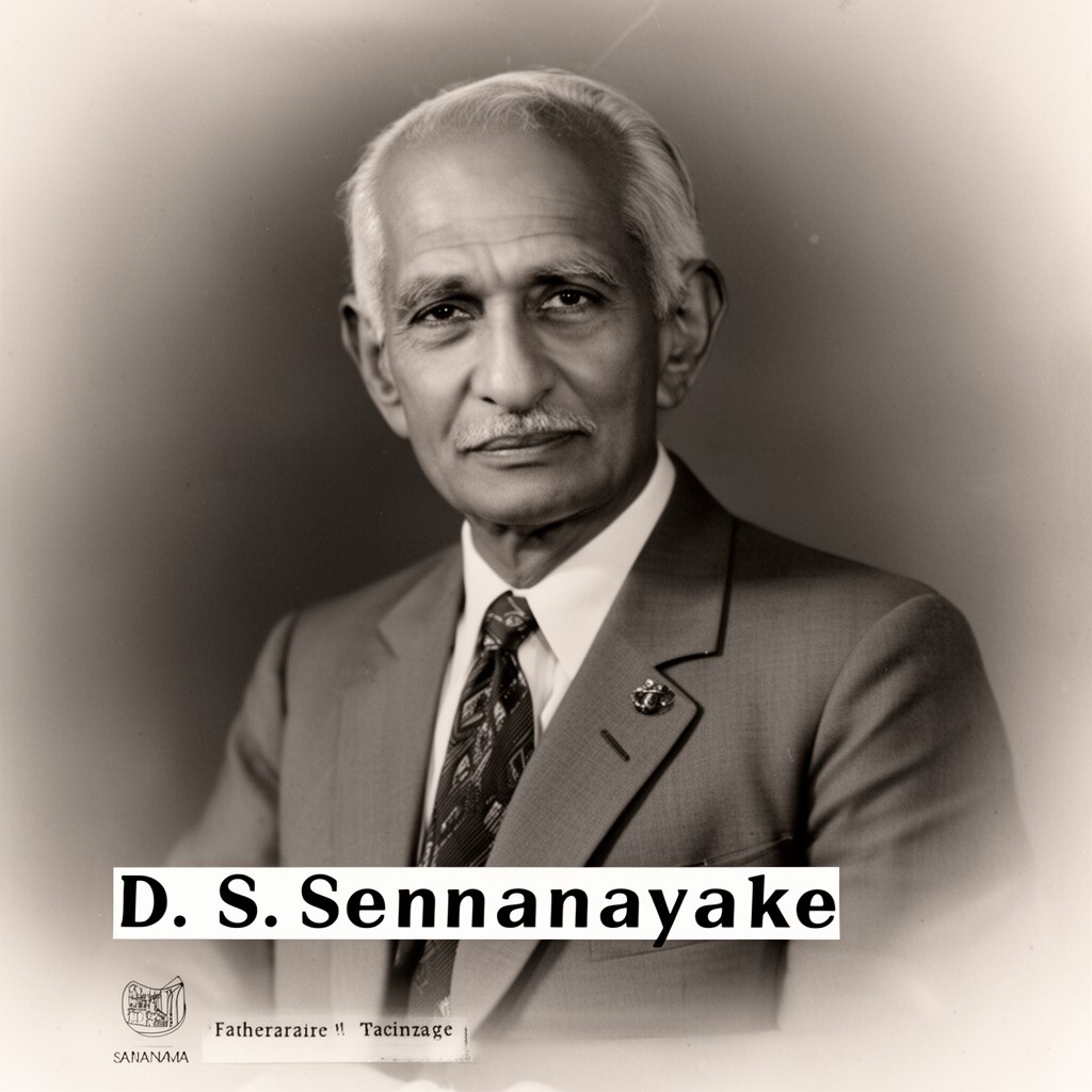 AI-generated illustration of D. S. Senanayake