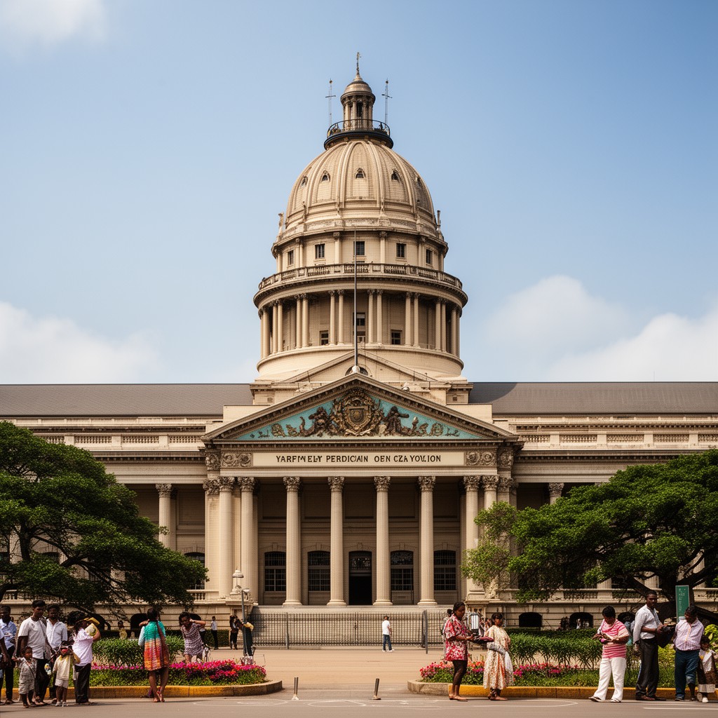 AI-generated illustration of Parliament of Ceylon