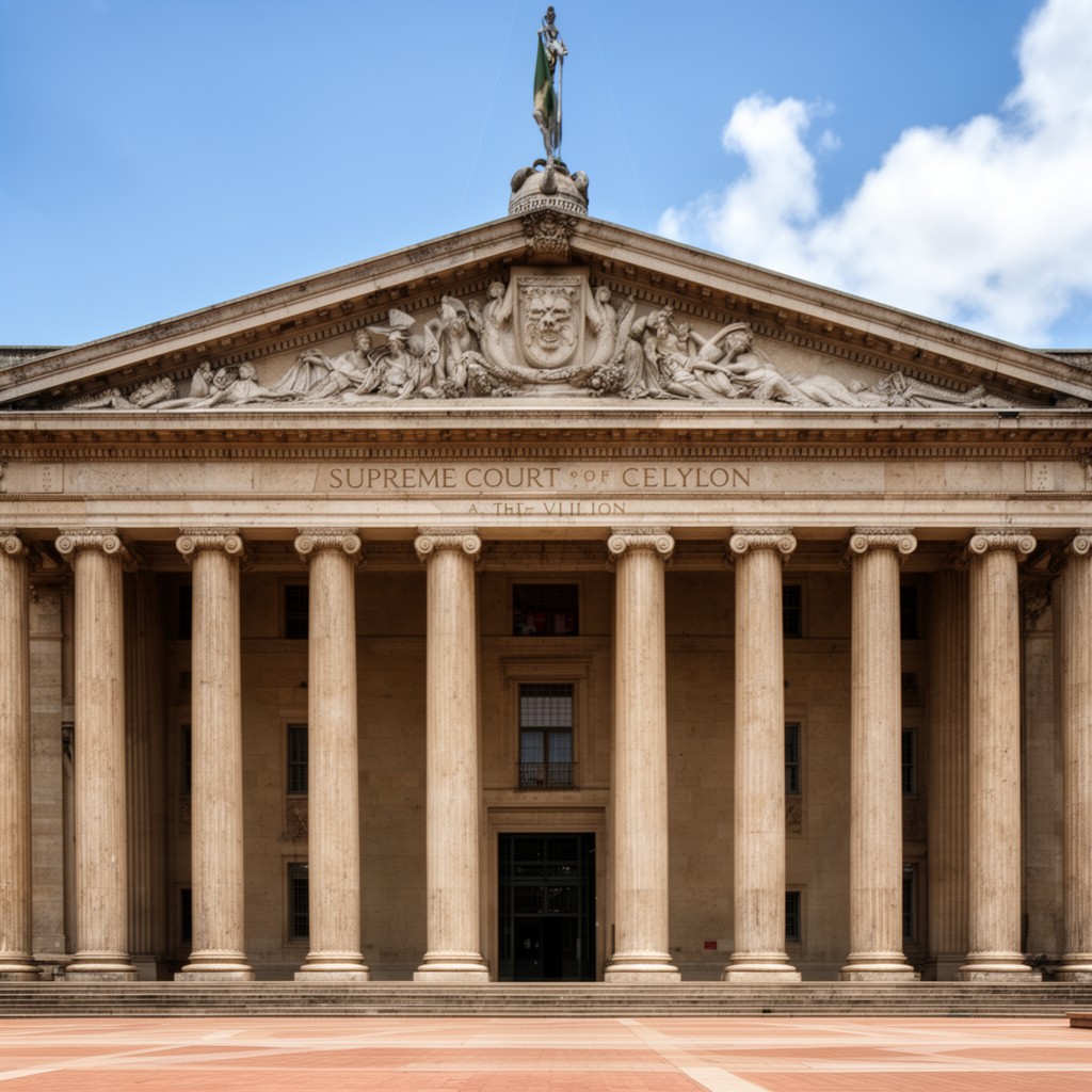 AI-generated illustration of Supreme Court of Ceylon