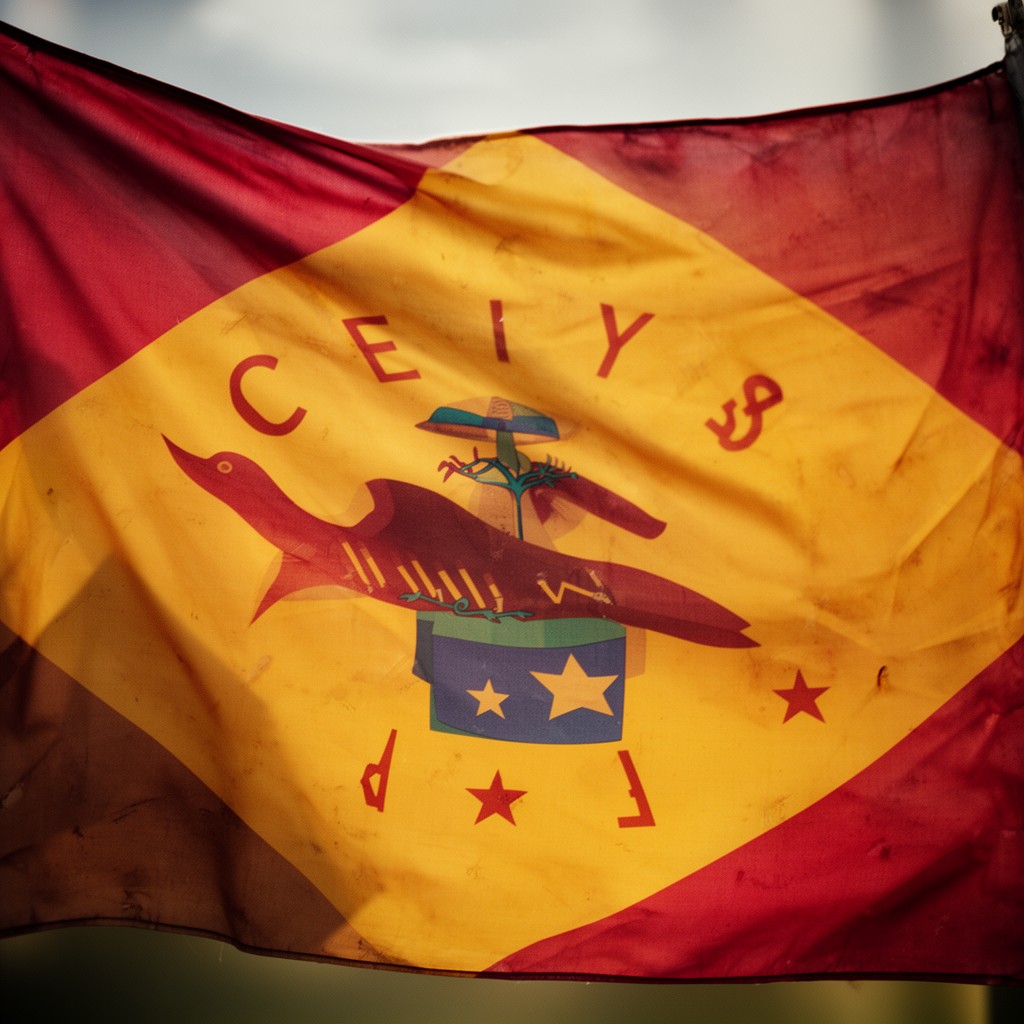 AI-generated illustration of Flag of Ceylon