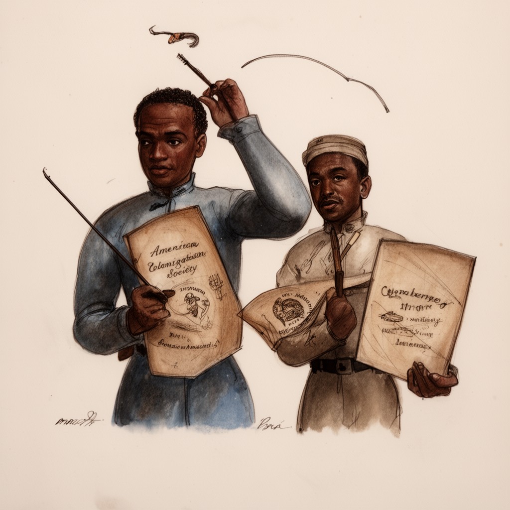 AI-generated illustration of American Colonization Society