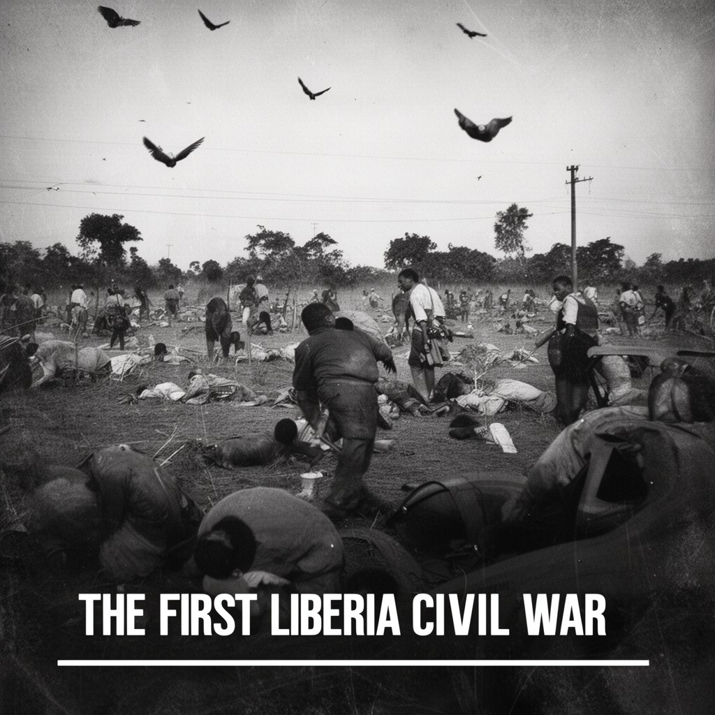 AI-generated illustration of First Liberian Civil War