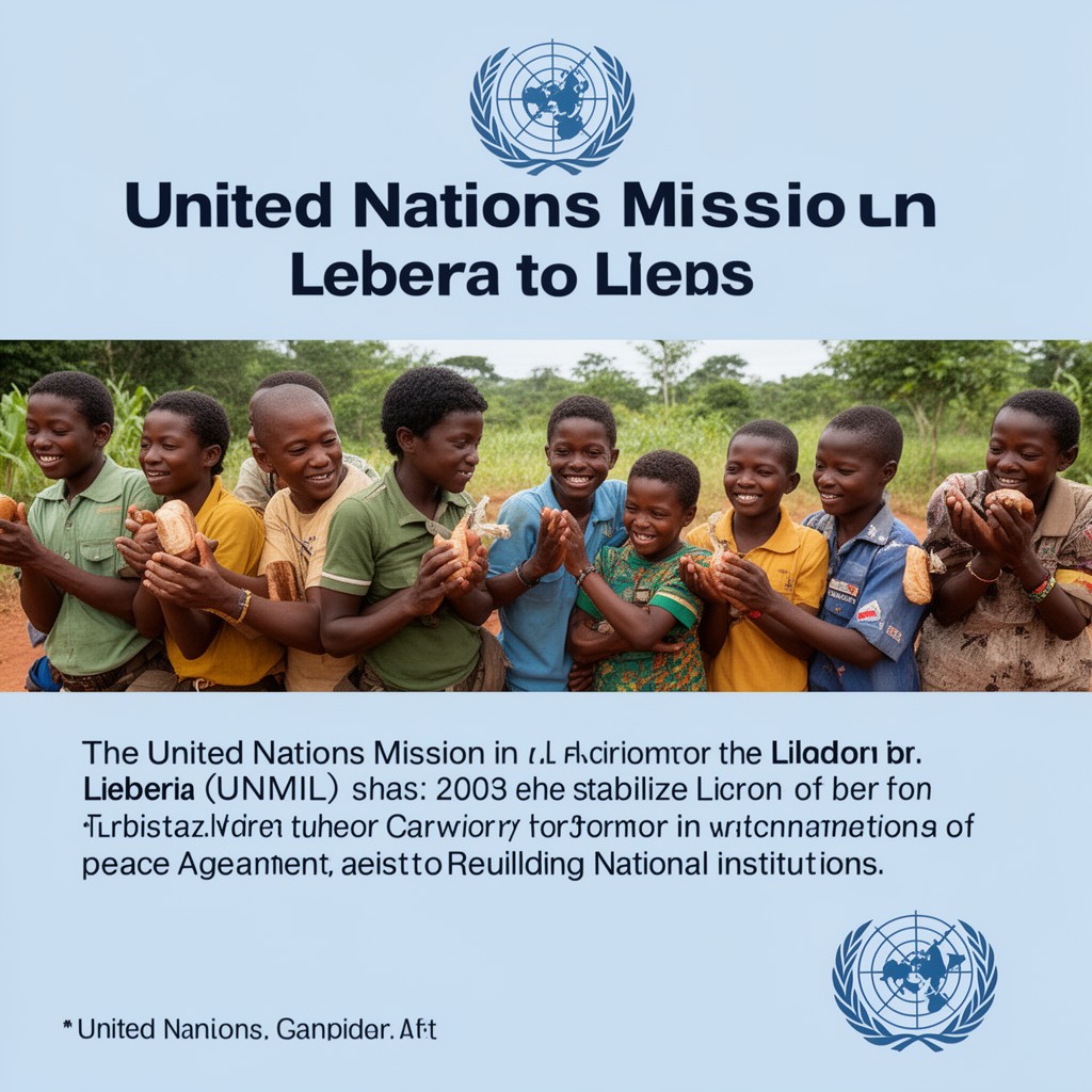 AI-generated illustration of United Nations Mission in Liberia