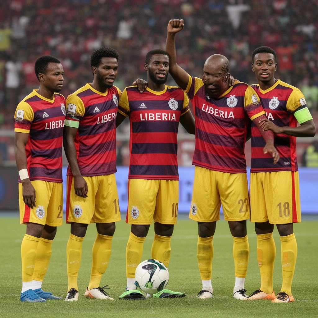 AI-generated illustration of Liberia national football team
