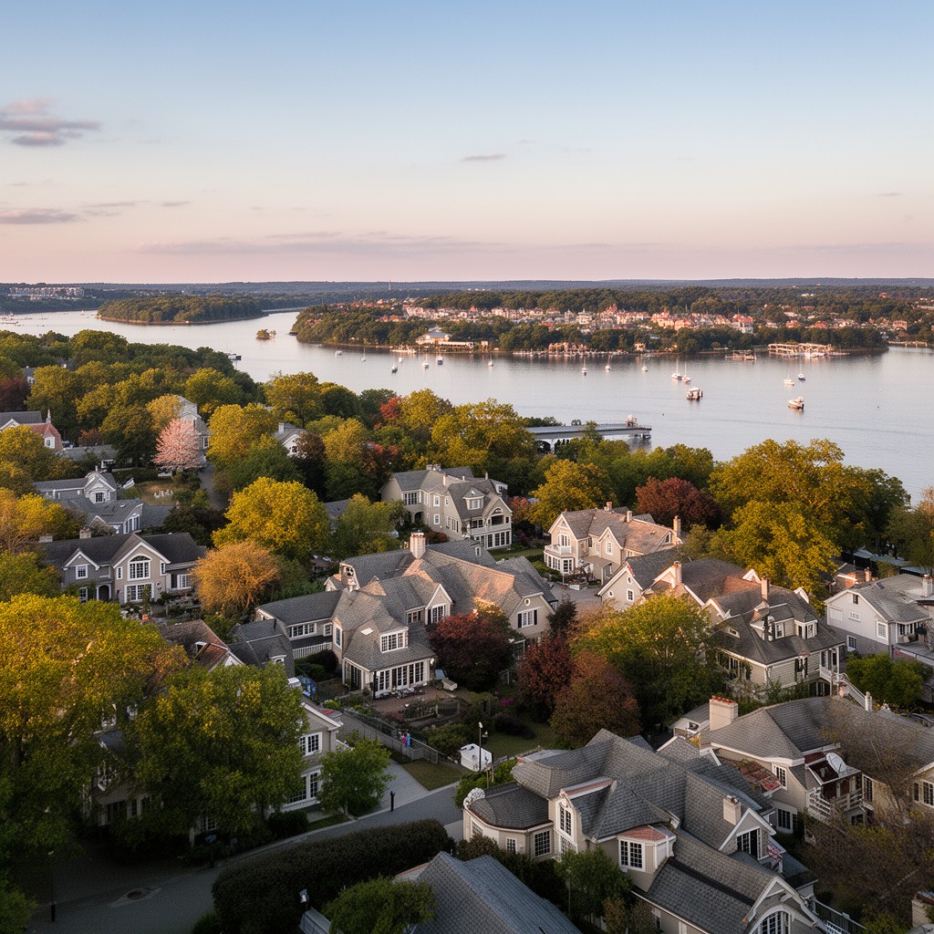 AI-generated illustration of Darien, Connecticut, United States