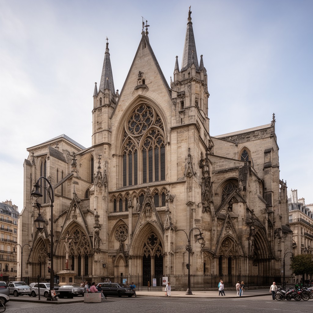 AI-generated illustration of Church of the English Benedictines, Paris