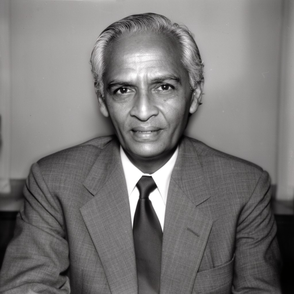 AI-generated illustration of Dudley Senanayake