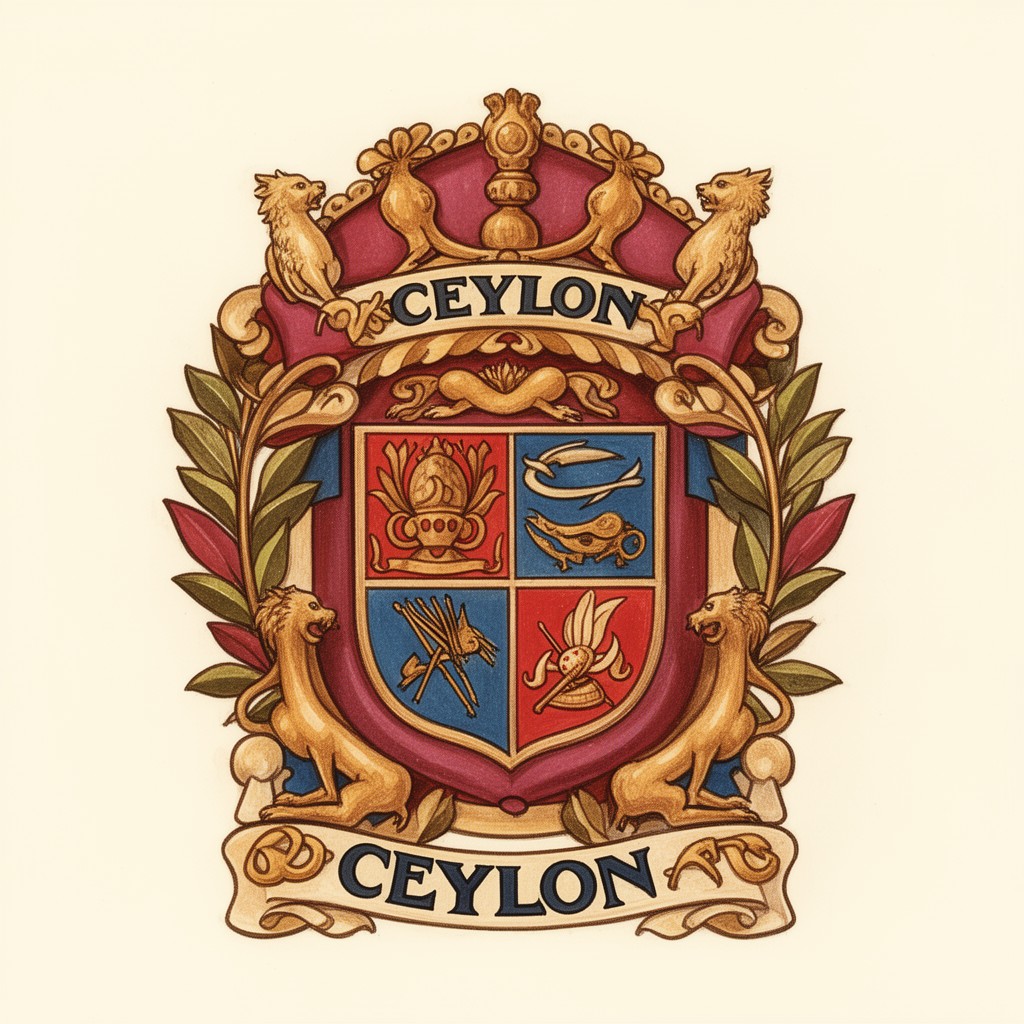 AI-generated illustration of Emblem of Ceylon