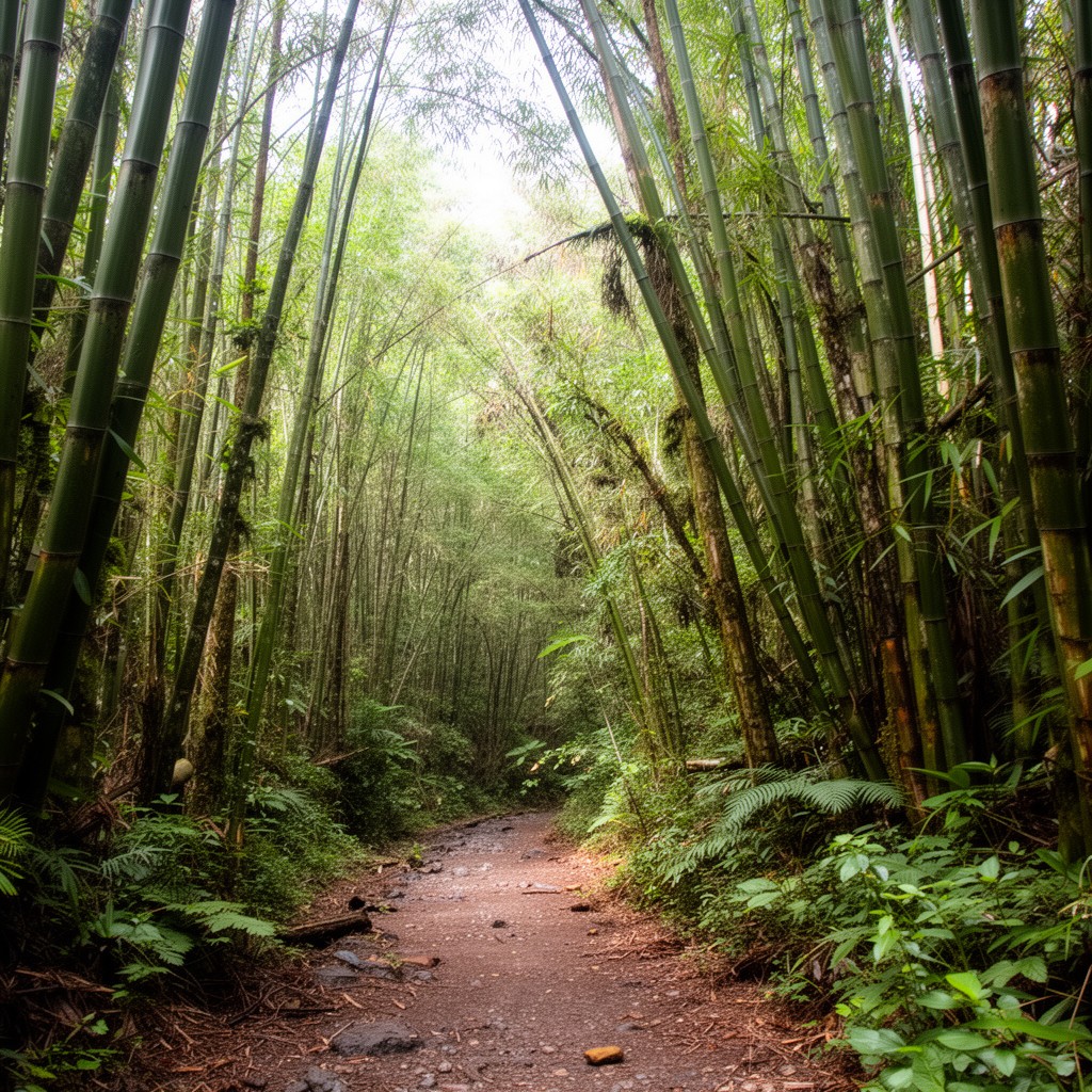 AI-generated illustration of Pīpīwai Trail