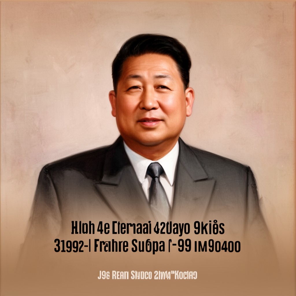 AI-generated illustration of Kim Il Sung