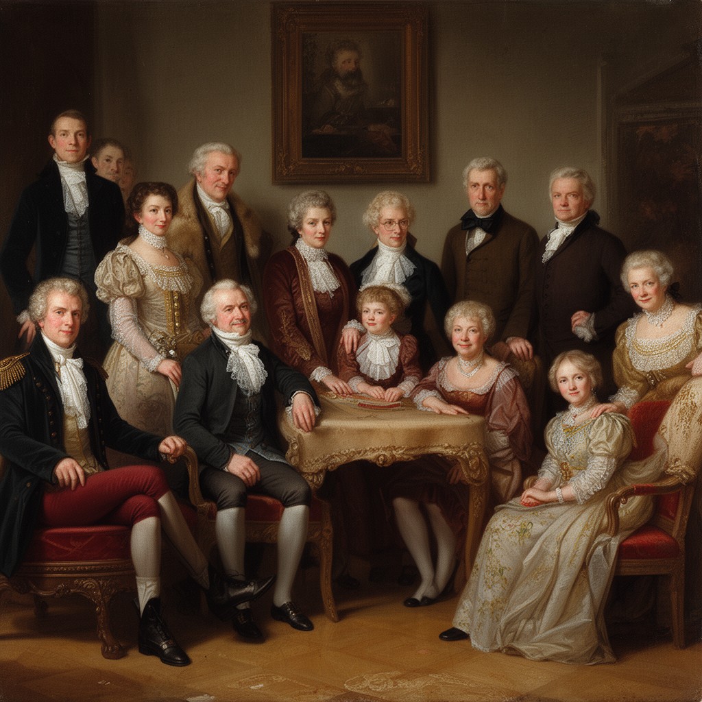 AI-generated illustration of Walpole family