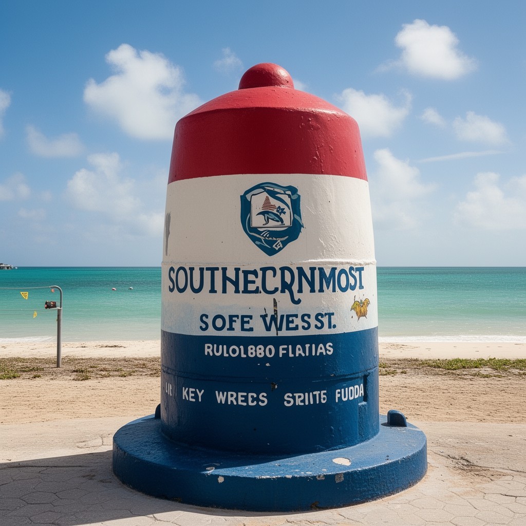 AI-generated illustration of Southernmost Point buoy