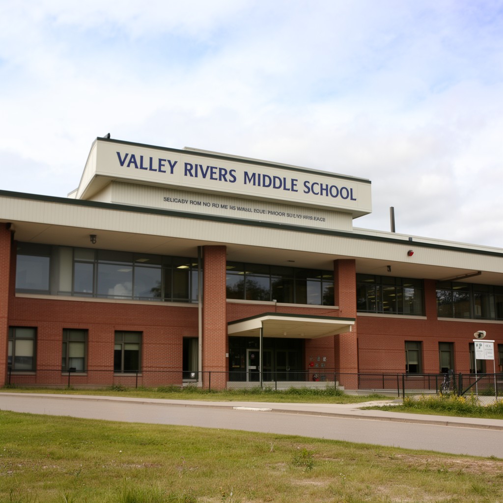 AI-generated illustration of Valley Rivers Middle School