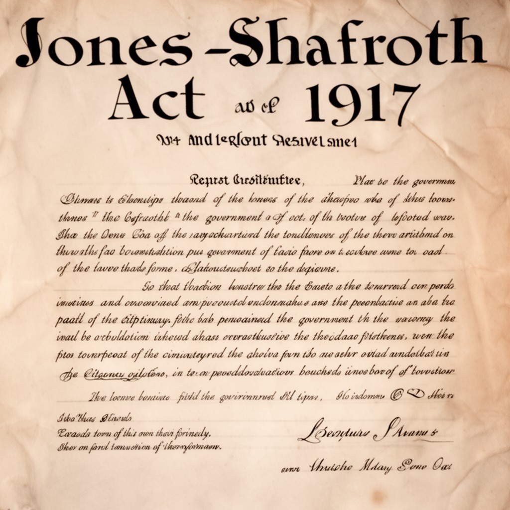 AI-generated illustration of Jones–Shafroth Act of 1917