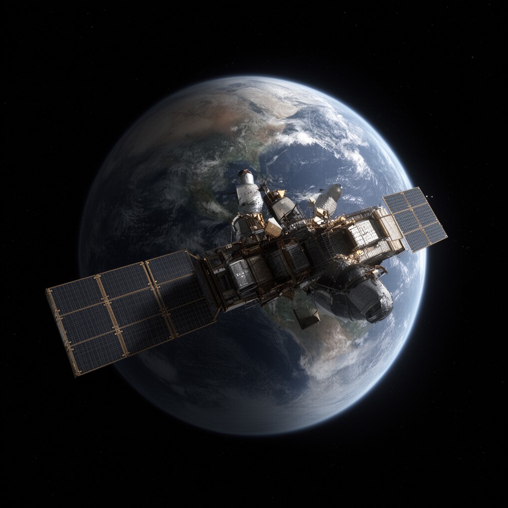 AI-generated illustration of Deep Space Climate Observatory