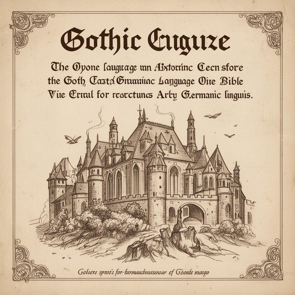 AI-generated illustration of Gothic language