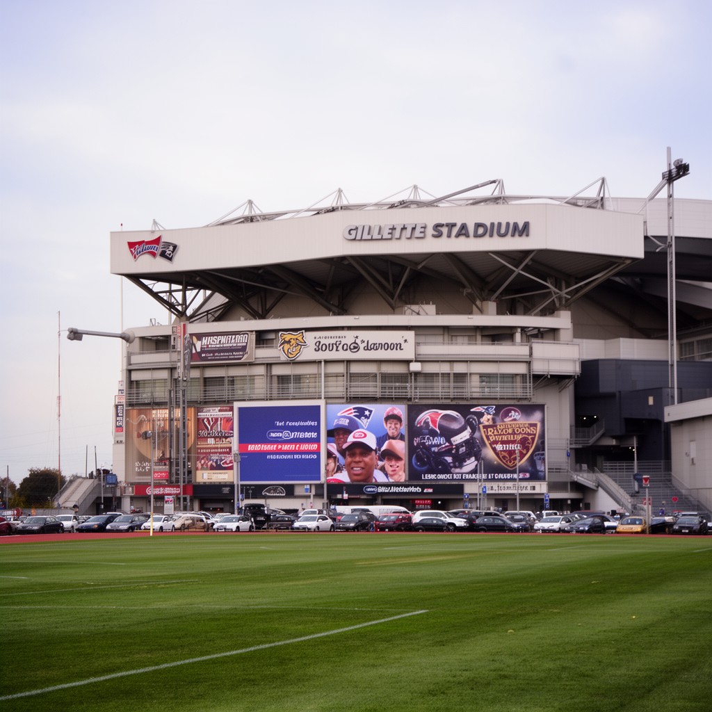 AI-generated illustration of Gillette Stadium