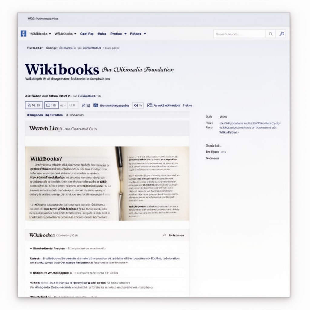 AI-generated illustration of Wikibooks