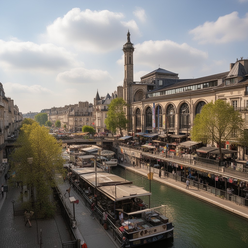 AI-generated illustration of 10th arrondissement of Paris