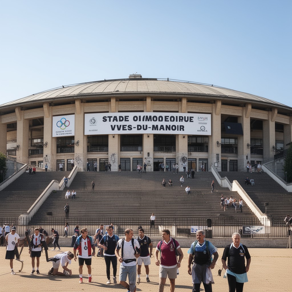 AI-generated illustration of Stade Olympique Yves-du-Manoir