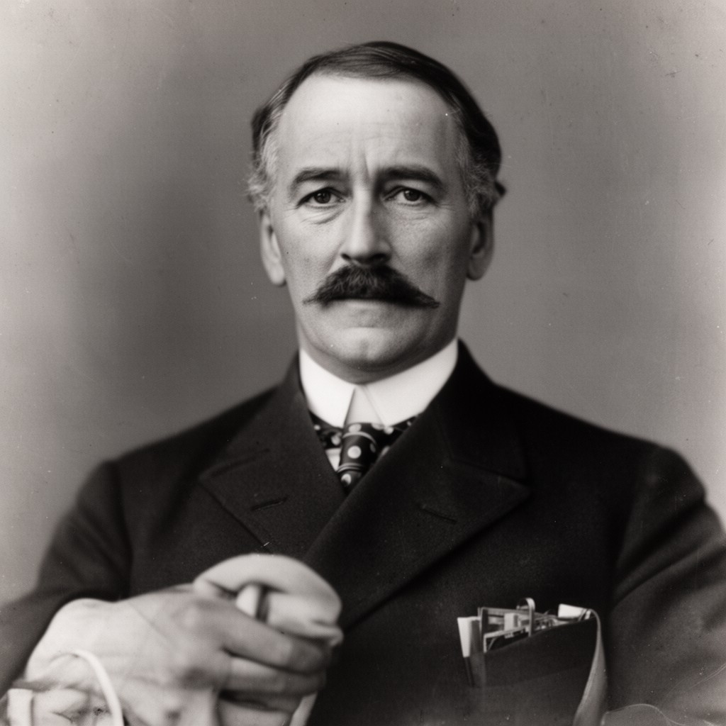 AI-generated illustration of Pierre de Coubertin