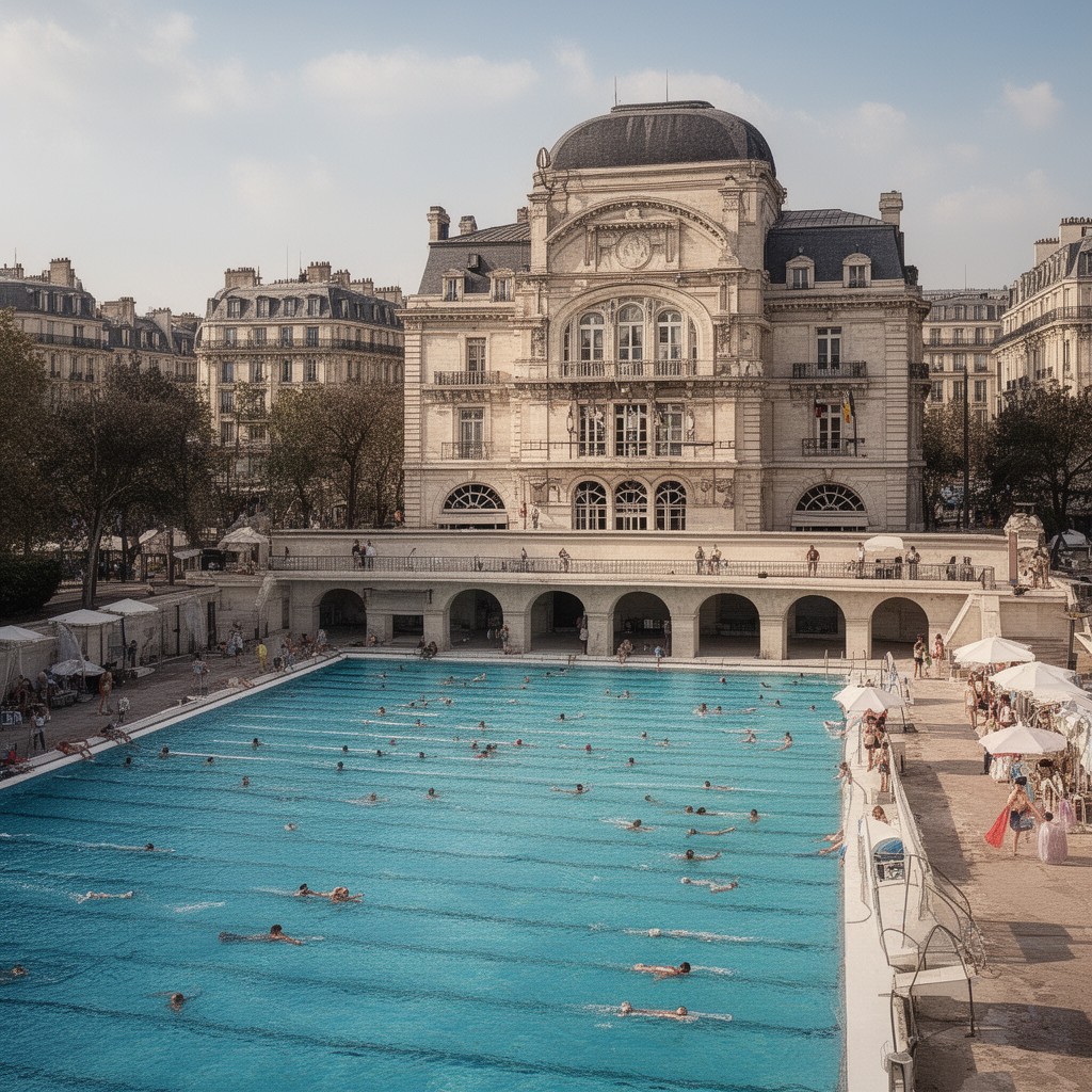 AI-generated illustration of Piscine des Tourelles