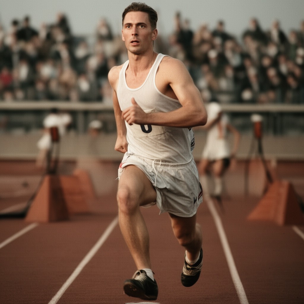 AI-generated illustration of Harold Abrahams