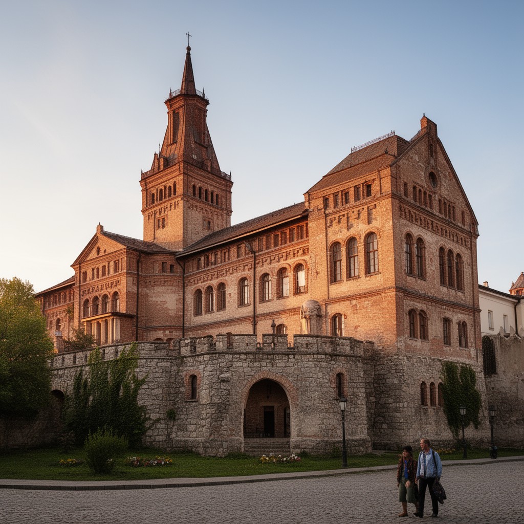 AI-generated illustration of Great Synagogue of Lutsk (fortress synagogue)