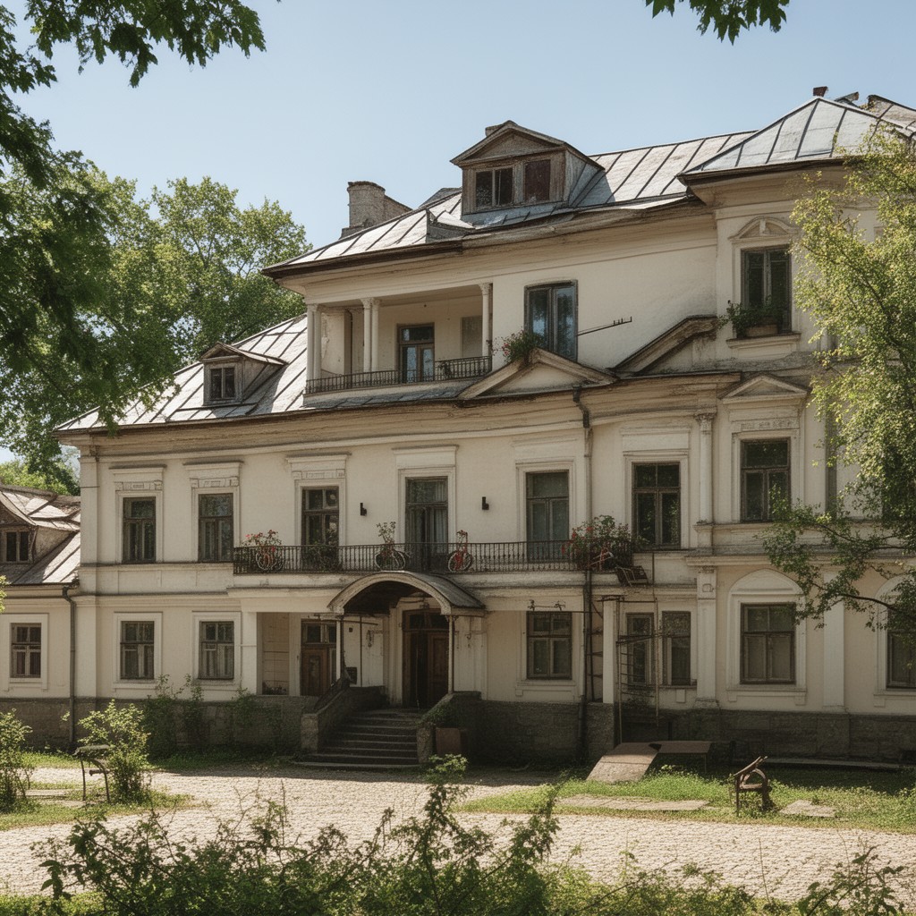 AI-generated illustration of House of Kosach family (Lesya Ukrainka’s family home)