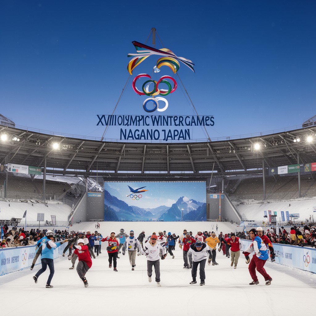 AI-generated illustration of XVIII Olympic Winter Games