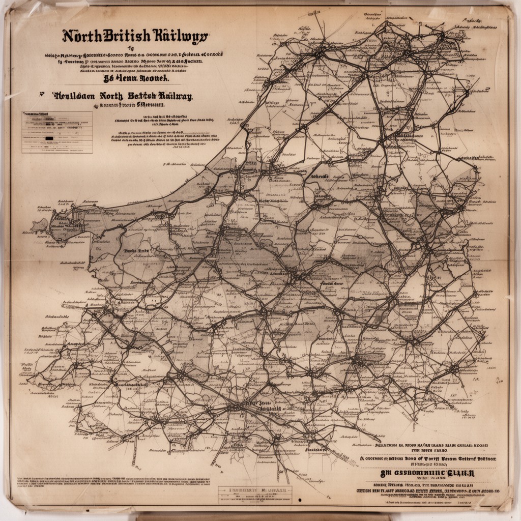 AI-generated illustration of North British Railway
