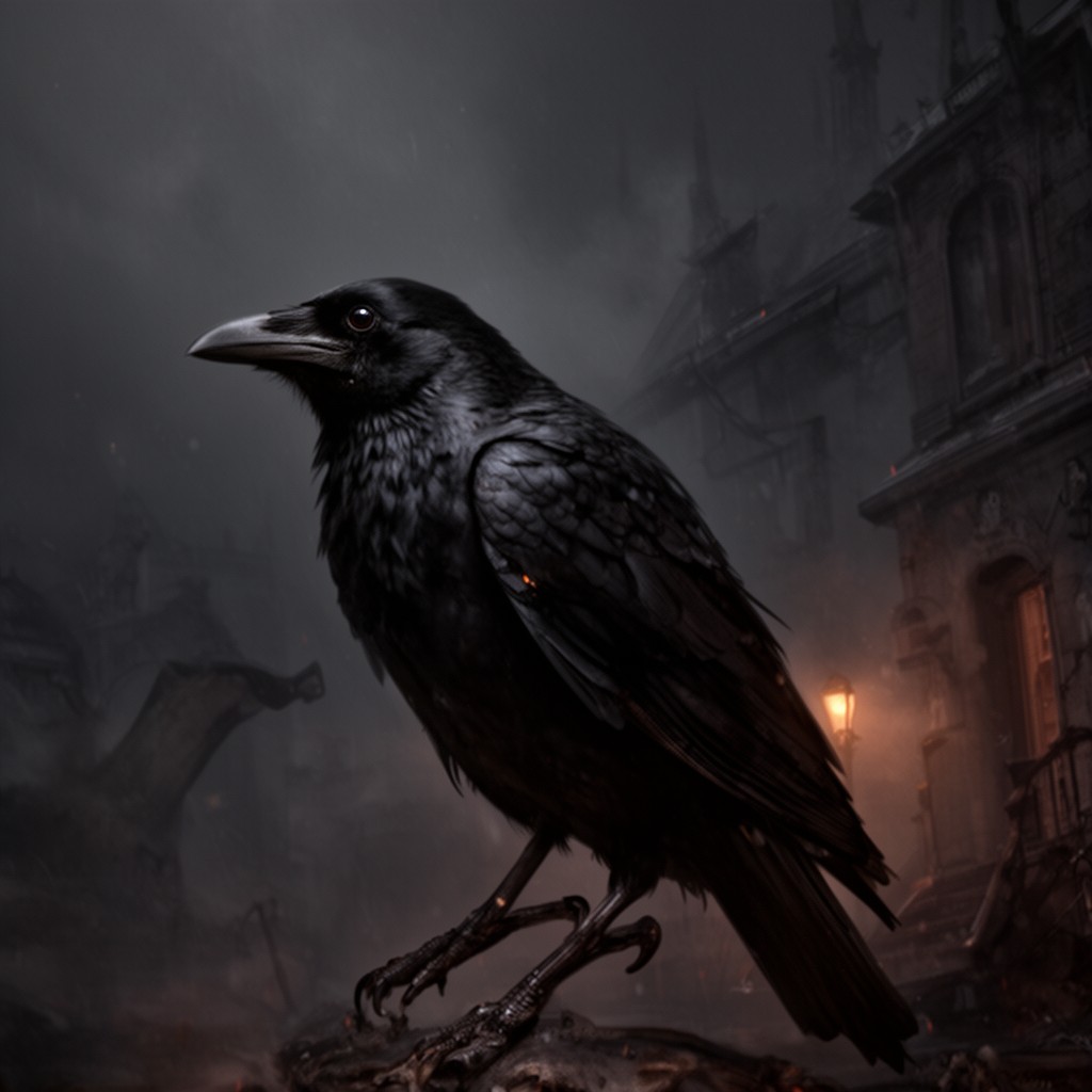 AI-generated illustration of The Raven