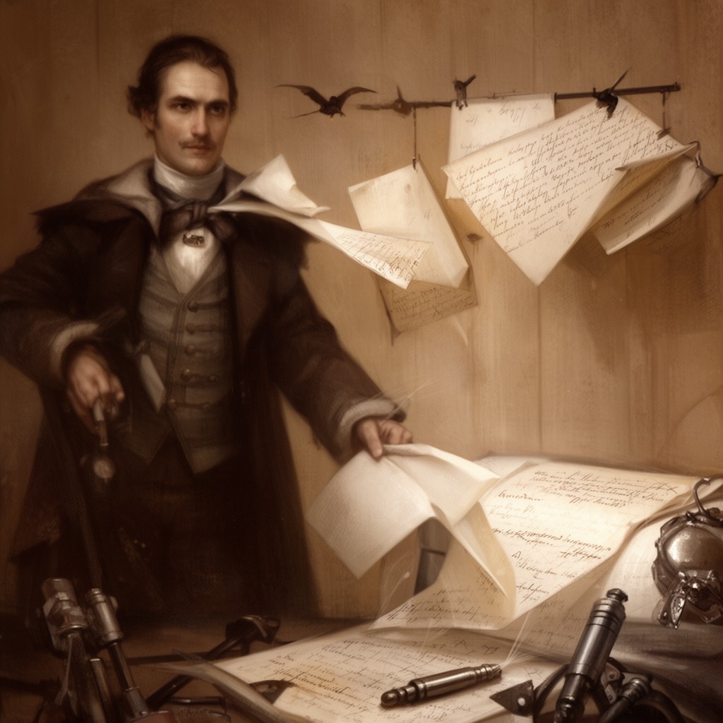 AI-generated illustration of The Purloined Letter