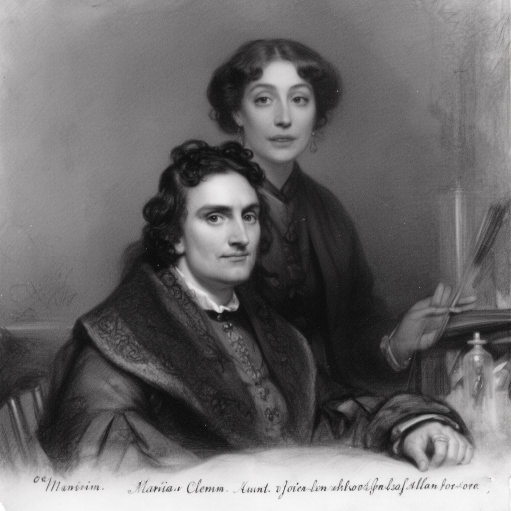 AI-generated illustration of Maria Clemm