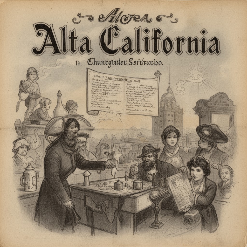 AI-generated illustration of Alta California (newspaper)