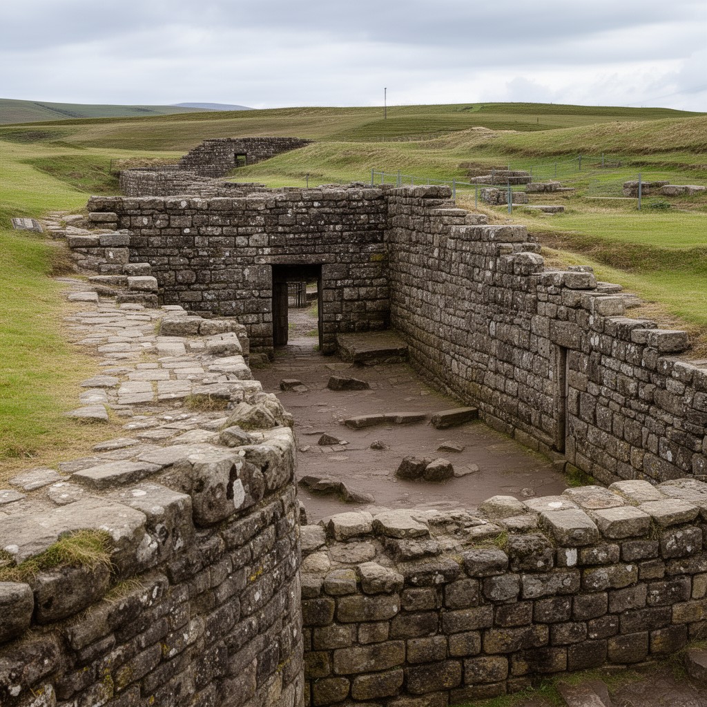 AI-generated illustration of Birdoswald Roman Fort
