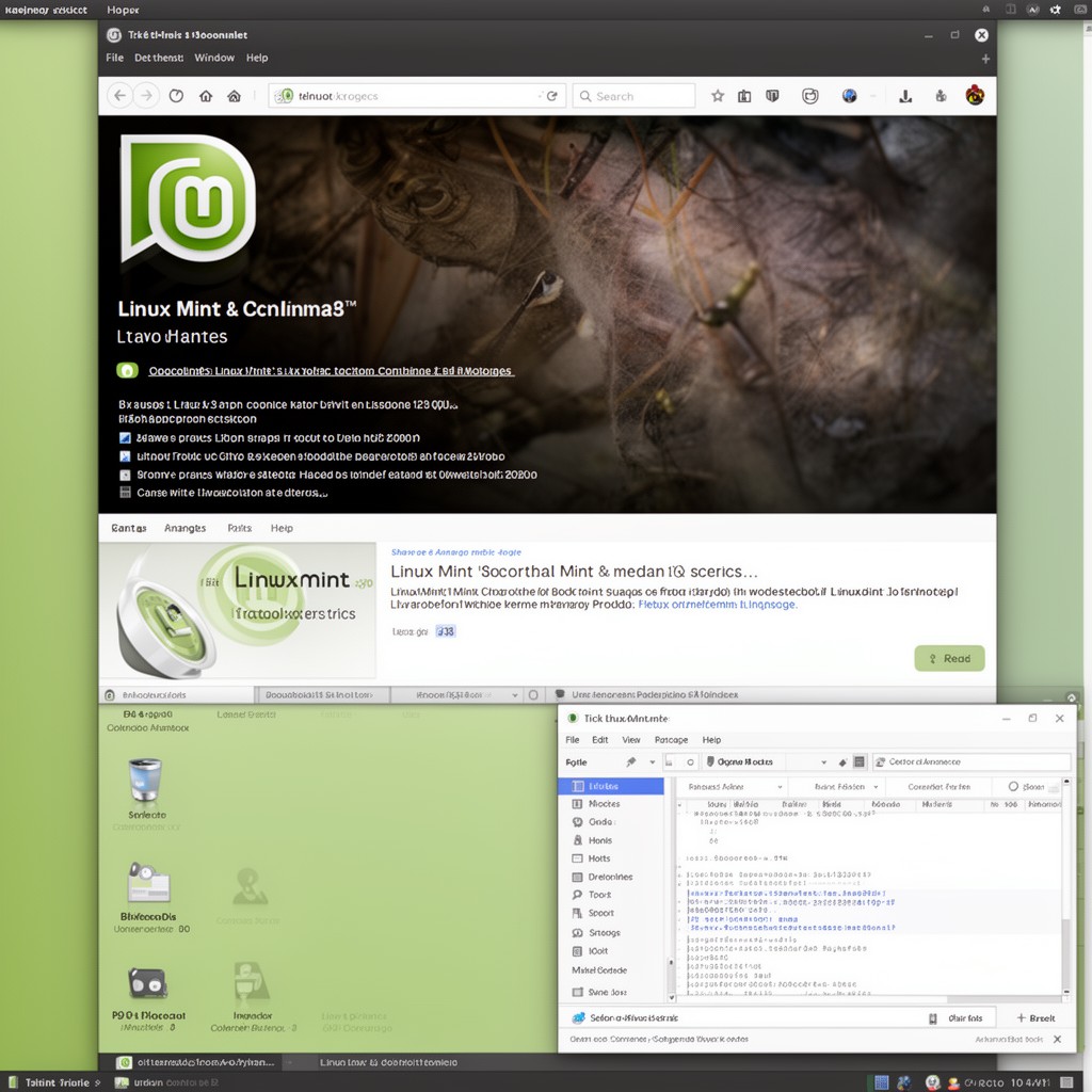AI-generated illustration of Linux Mint