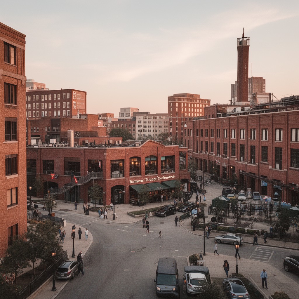 AI-generated illustration of American Tobacco Historic District