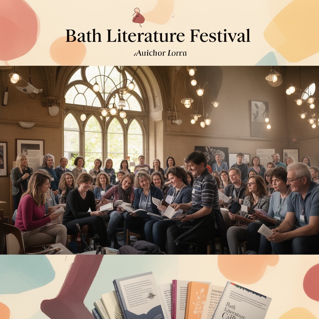 AI-generated illustration of Bath Literature Festival