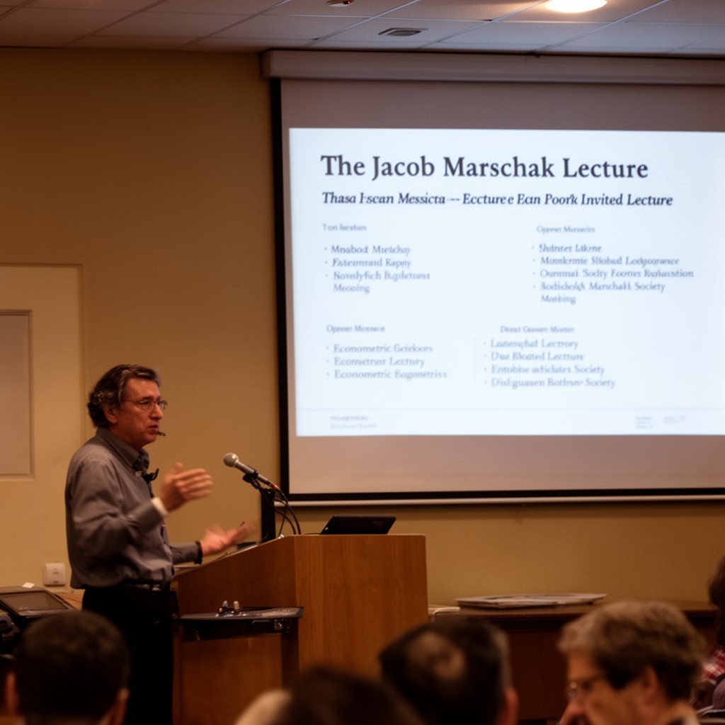 AI-generated illustration of Jacob Marschak Lecture