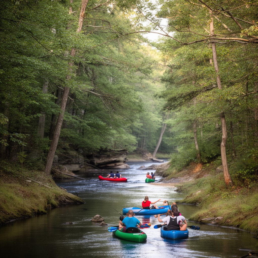 AI-generated illustration of Eno River State Park