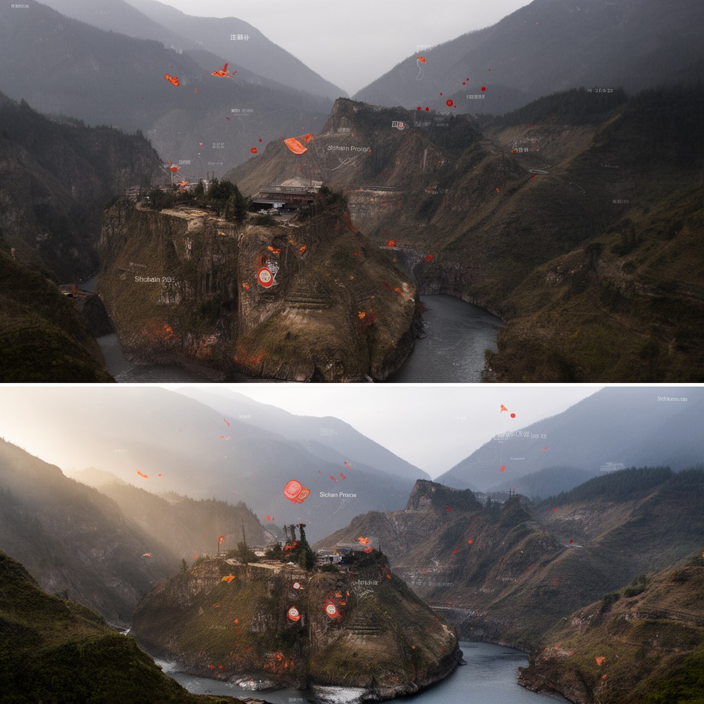 AI-generated illustration of Sichuan Province