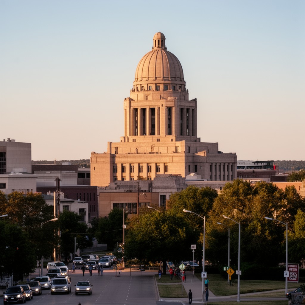 AI-generated illustration of Lincoln, Nebraska