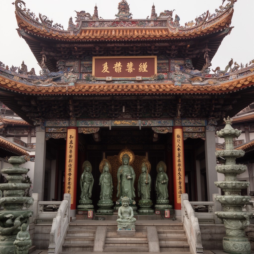 AI-generated illustration of Jade Buddha Temple