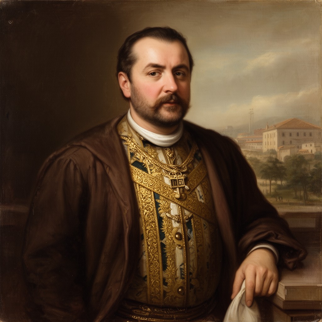 AI-generated illustration of Juan de Garay