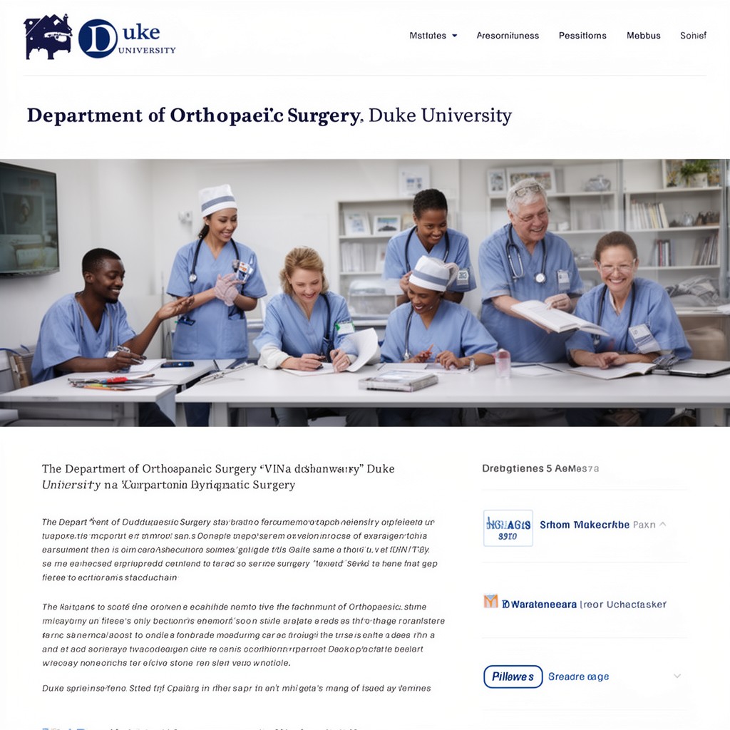 AI-generated illustration of Department of Orthopaedic Surgery, Duke University