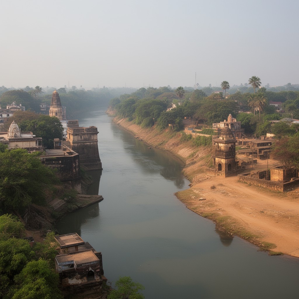AI-generated illustration of Tungabhadra River