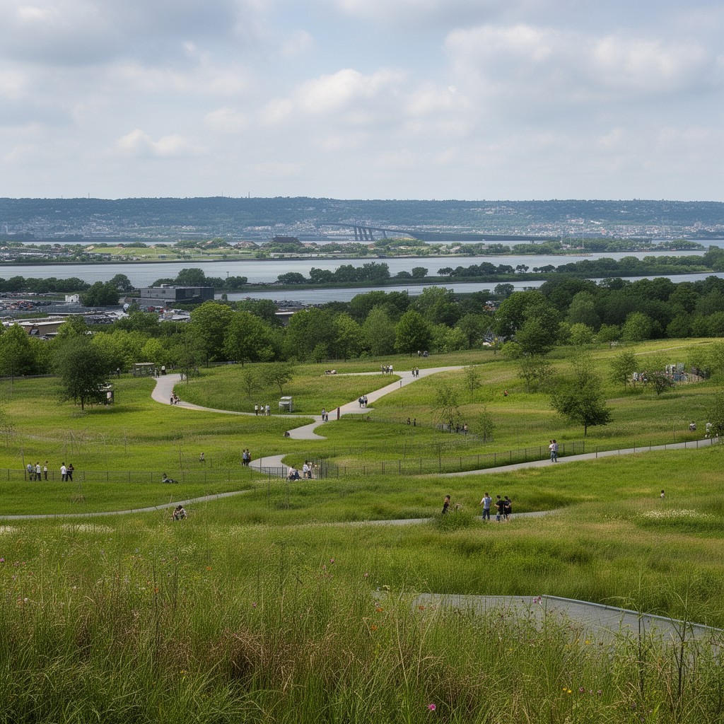 AI-generated illustration of Freshkills Park