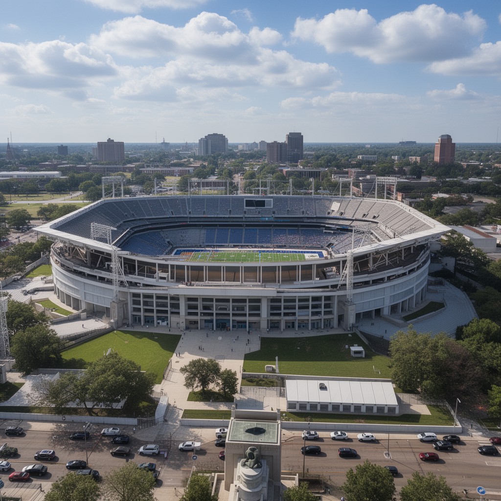 AI-generated illustration of Liberty Bowl Memorial Stadium
