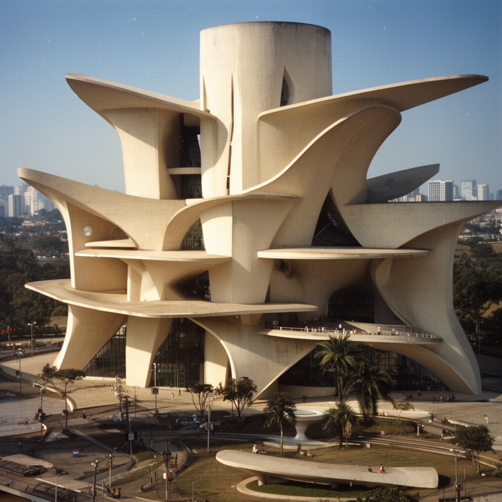 AI-generated illustration of Oscar Niemeyer